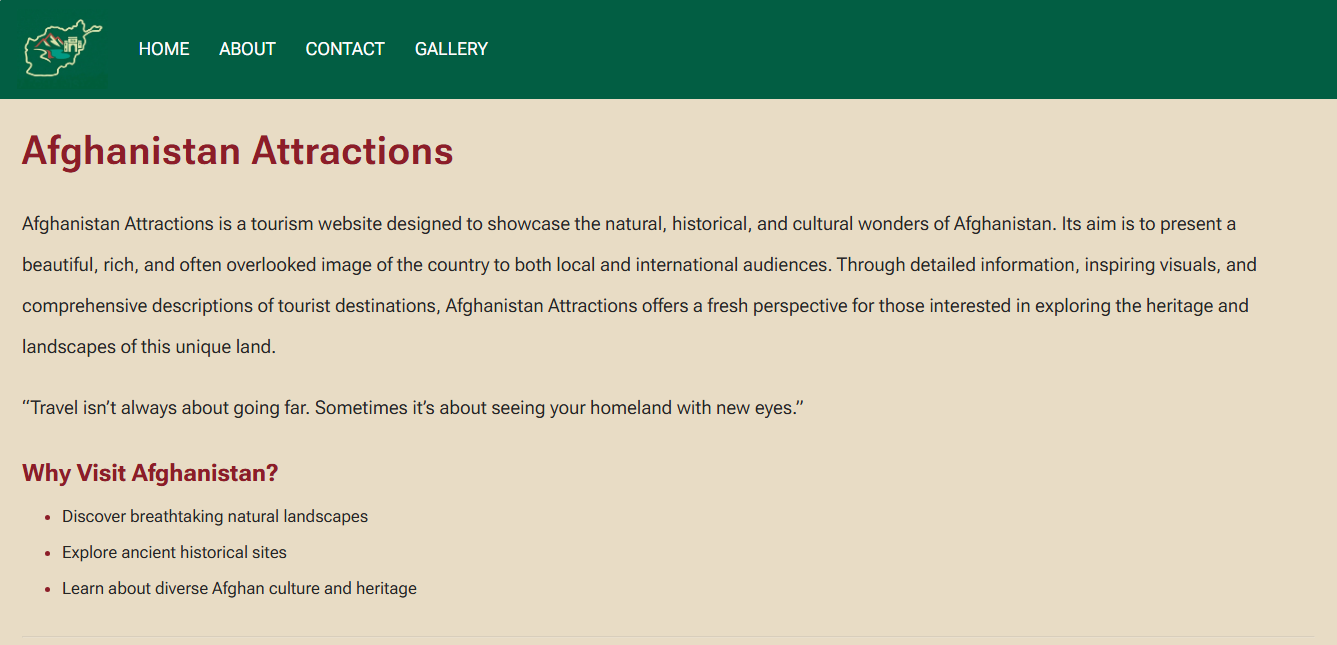 A screenshot of the Afghan Cities Culture project